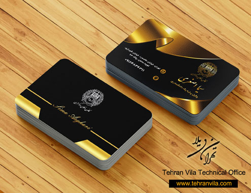 کارت وبزیت وکیل طراحی شده توسط دفتر فنی تهران ویلا